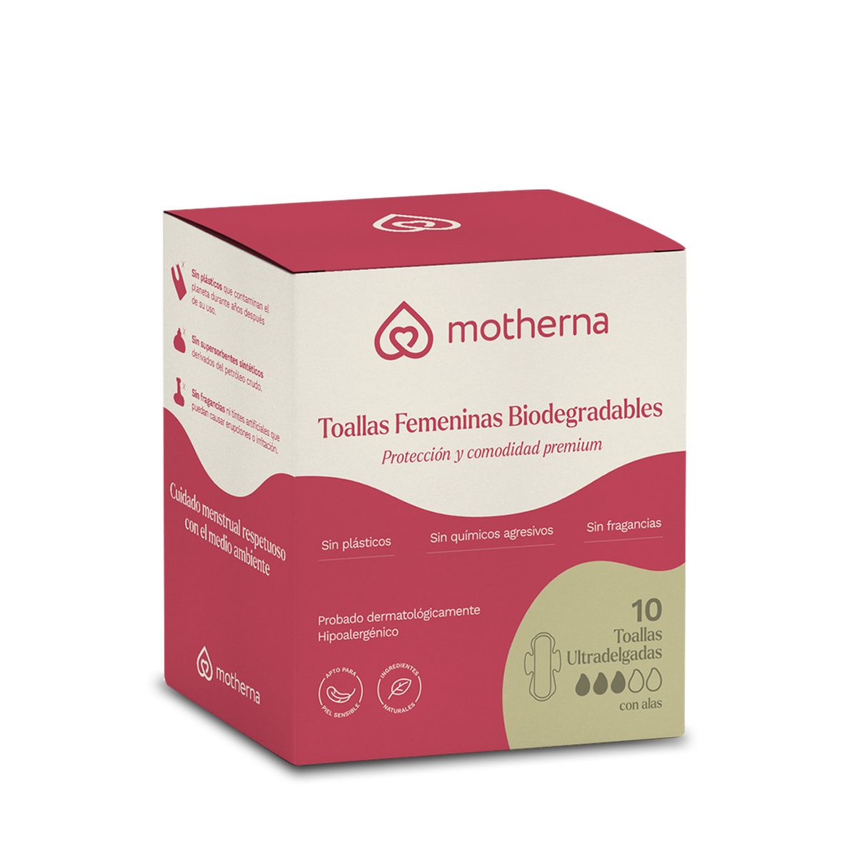 MOTHERNA - Toallitas Higiénicas Motherna Ultra Delgadas 10 Un