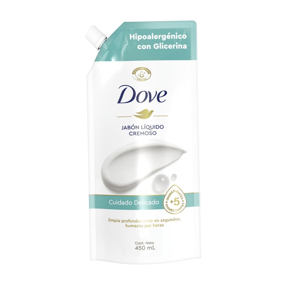 DOVE - Jabón Líquido Hipoalergénico Cuidado Delicado Dove 450 ml