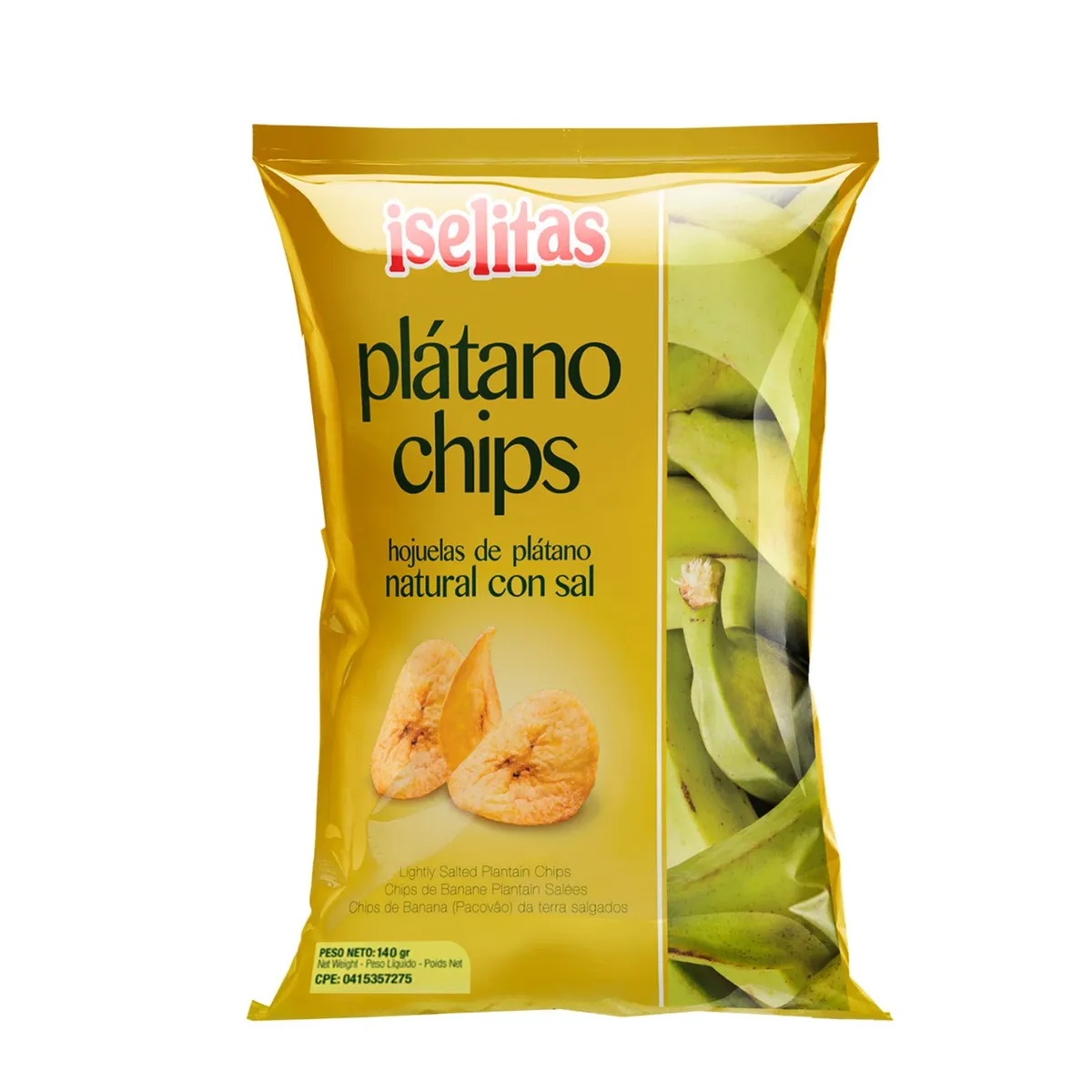 ISELITAS - SNACK PLATANO CON SAL ISELITAS 140 GR