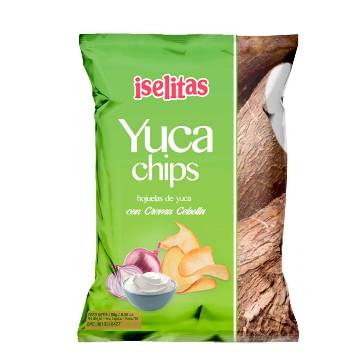ISELITAS - Snack Yuca Chips Crema Cebolla Iselitas 180 g