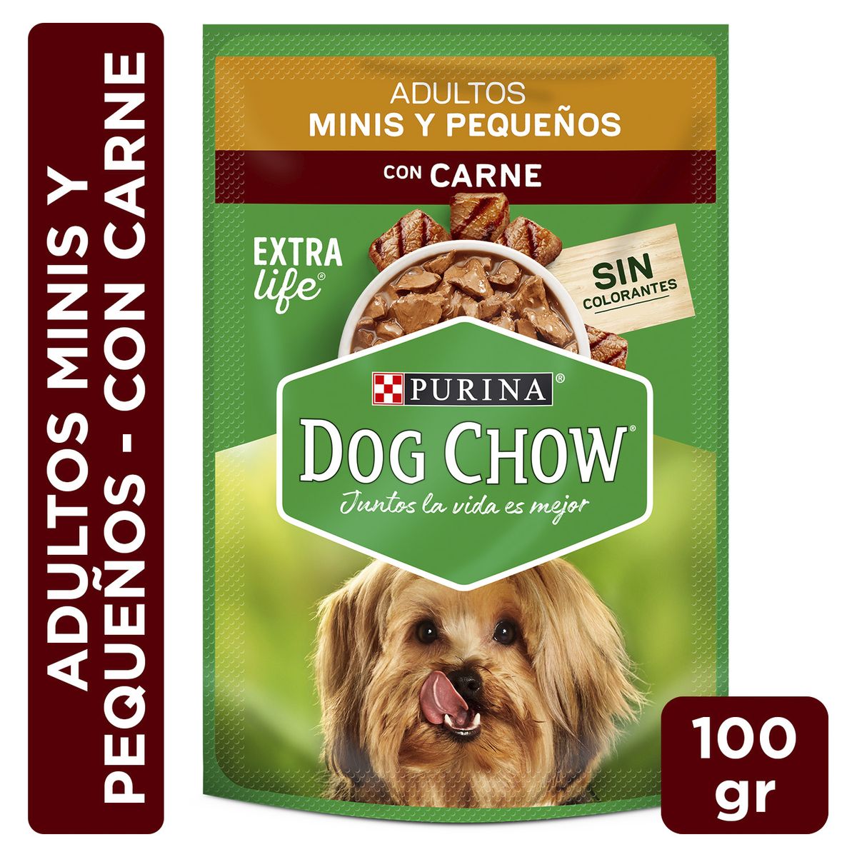 DOG CHOW - Pouch para Perros Adultos Dog Chow Carne 100 gr