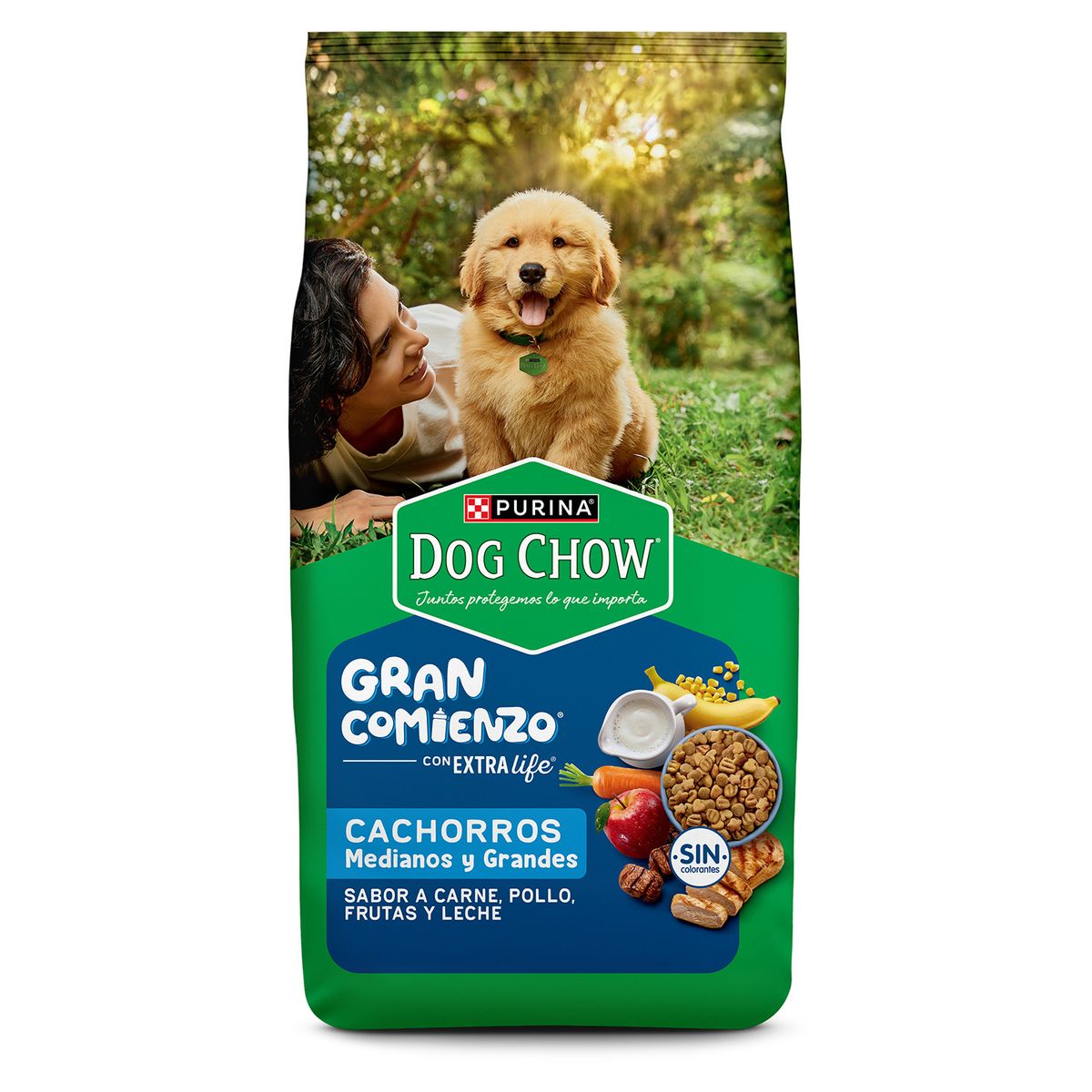 DOG CHOW - Alimento para Perros Cachorros Dog Chow Carne, Pollo, Frutas y Leche 3 Kg