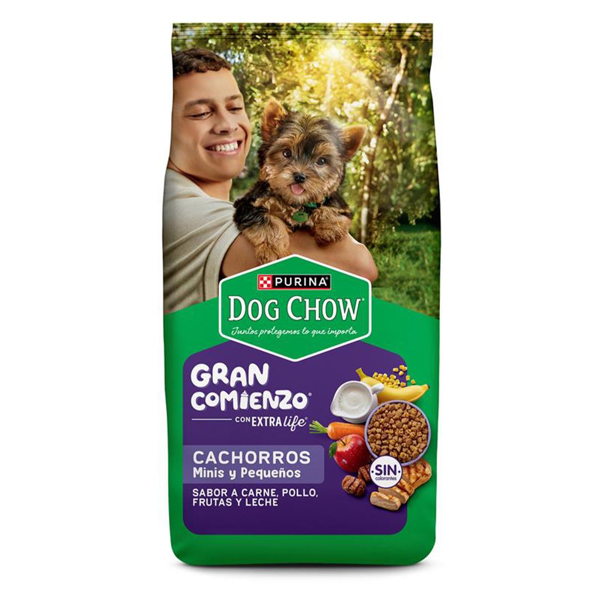 DOG CHOW - Alimento para Perros Cachorros Dog Chow Carne, Pollo, Frutas y Leche 3 Kg