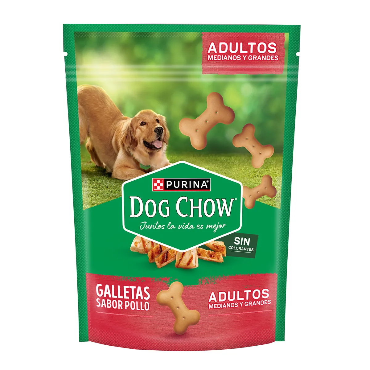 DOG CHOW - Snack Galletas para Perros Adultos Dog Chow Pollo 500 gr