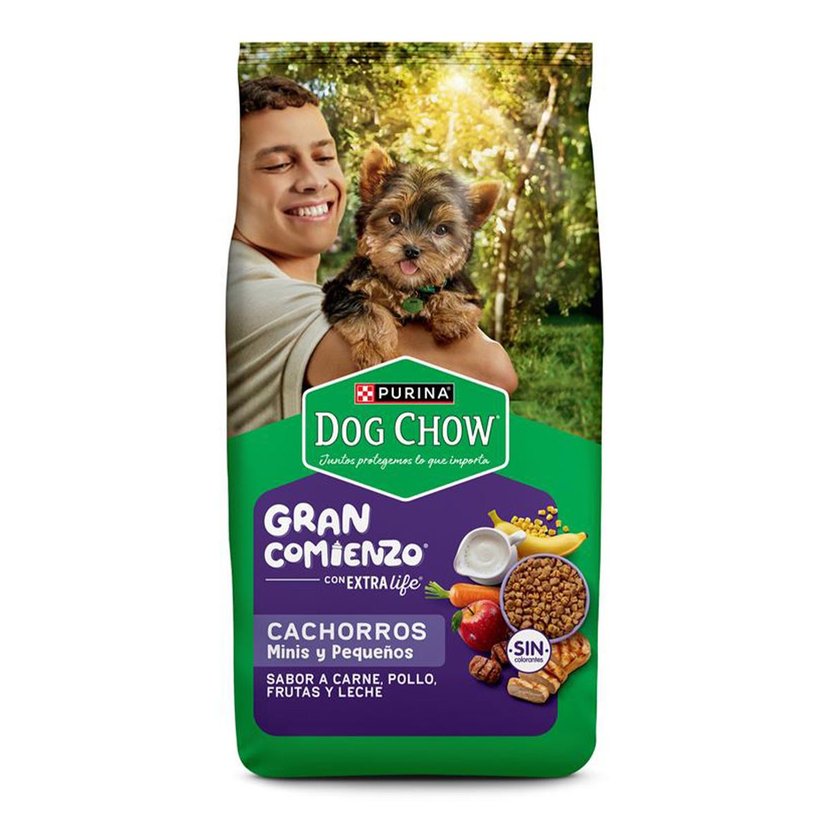 DOG CHOW - Alimento para Perros Cachorros Dog Chow Carne, Pollo, Frutas y Leche 8 Kg