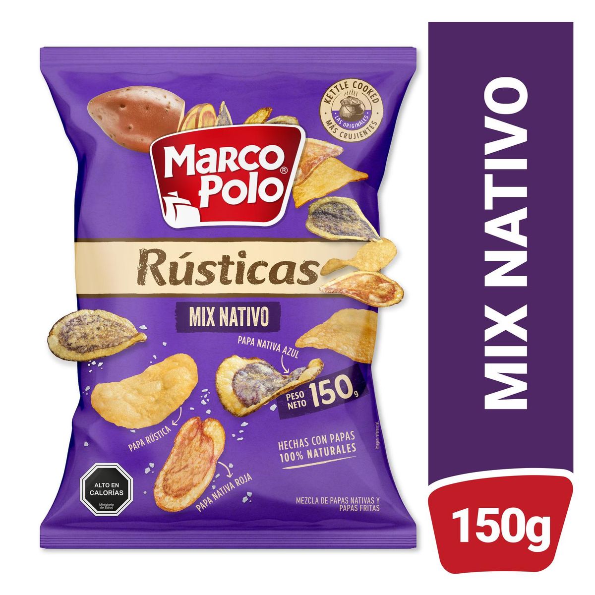 MARCO POLO - Papas Fritas Rústicas Mix Nativas Marco Polo 150 g