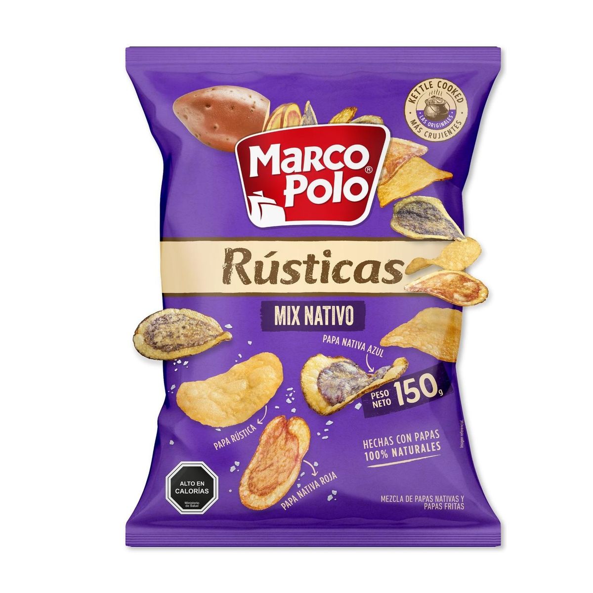 MARCO POLO - Papas Fritas Rústicas Mix Nativas Marco Polo 150 g