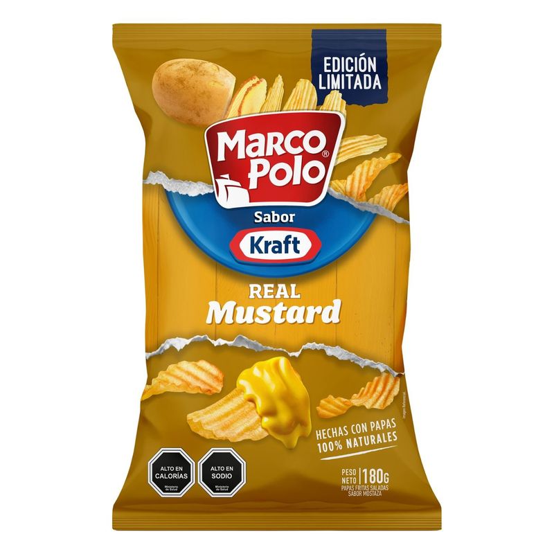 MARCO POLO - Papas Fritas Sabor Mostaza Kraft Marco Polo 180 g