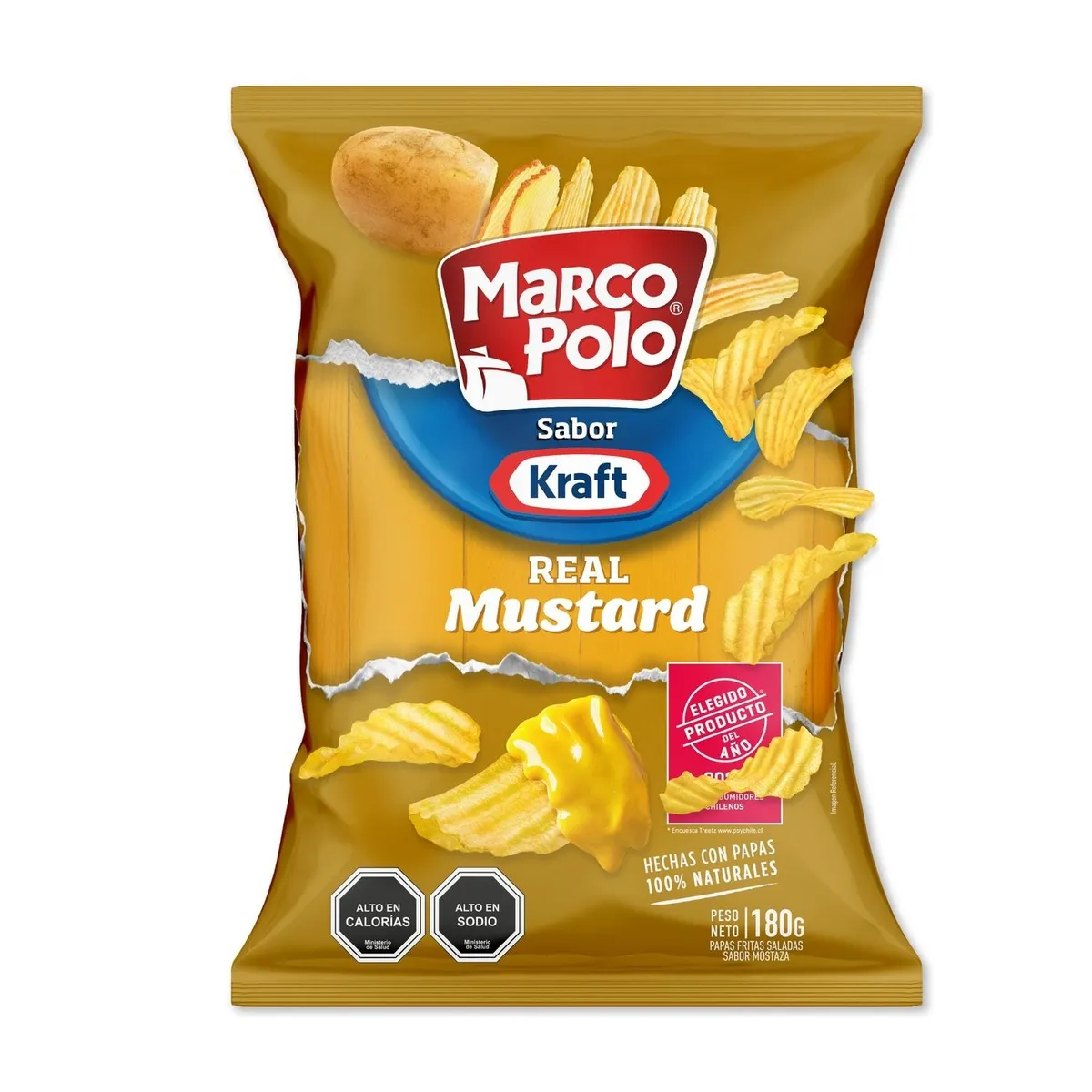 MARCO POLO - Papas Fritas Sabor Mostaza Kraft Marco Polo 180 g
