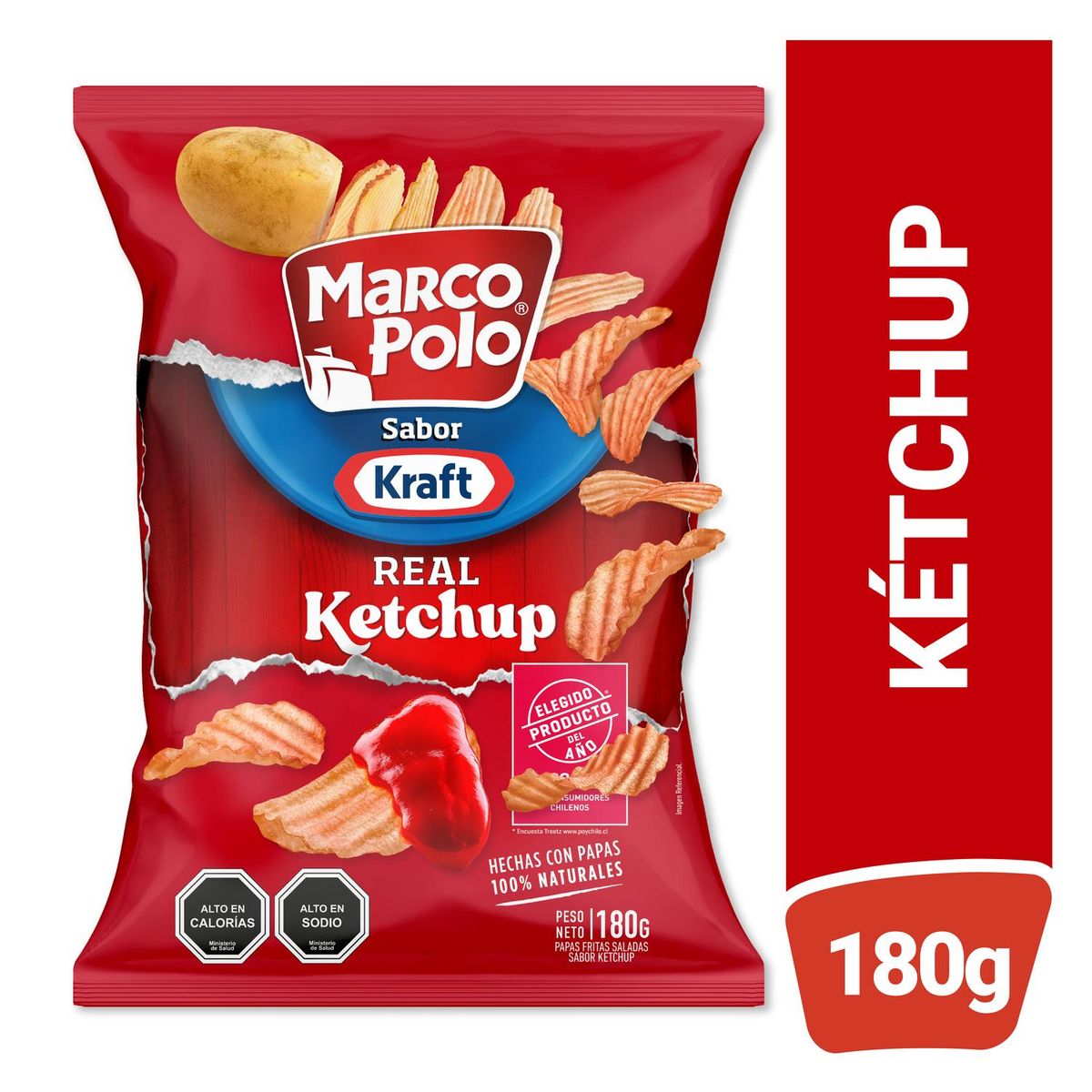 MARCO POLO - Papas Fritas Sabor Ketchup Kraft Marco Polo 180 g