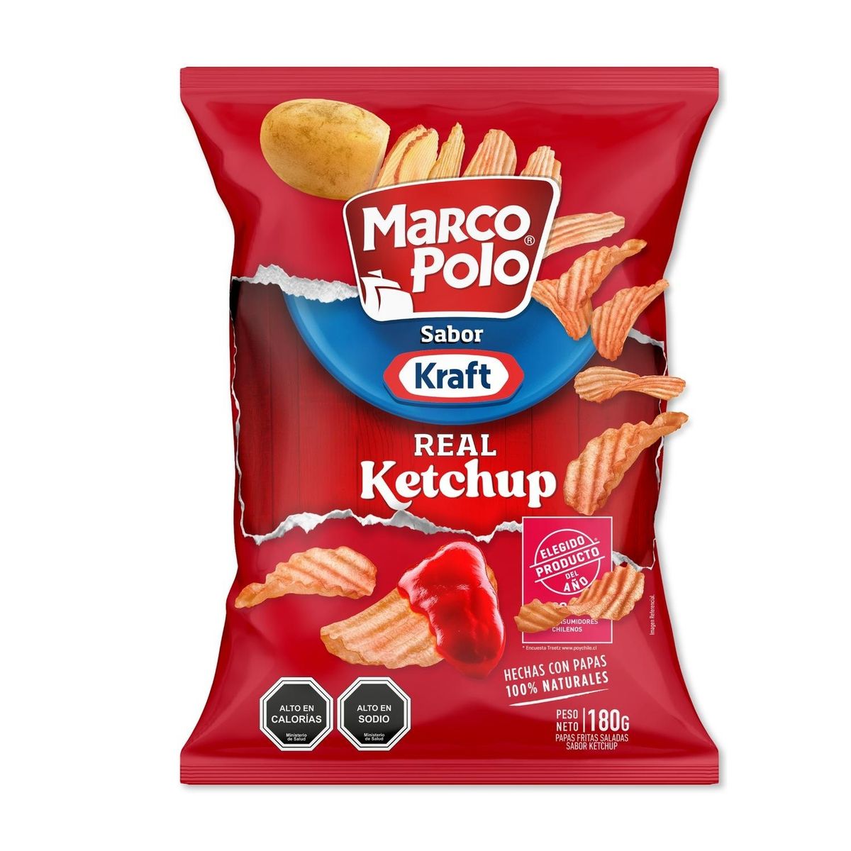 MARCO POLO - Papas Fritas Sabor Ketchup Kraft Marco Polo 180 g