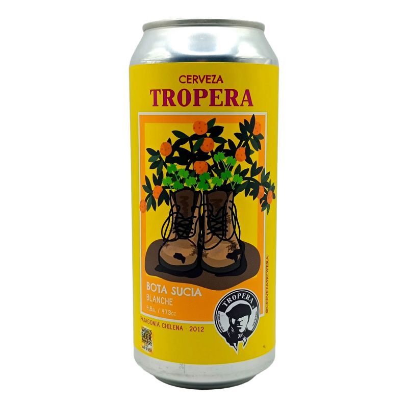 TROPERA - Cerveza Tropera Bota Sucia Blanche Ale Lata 4.8° 473 ml