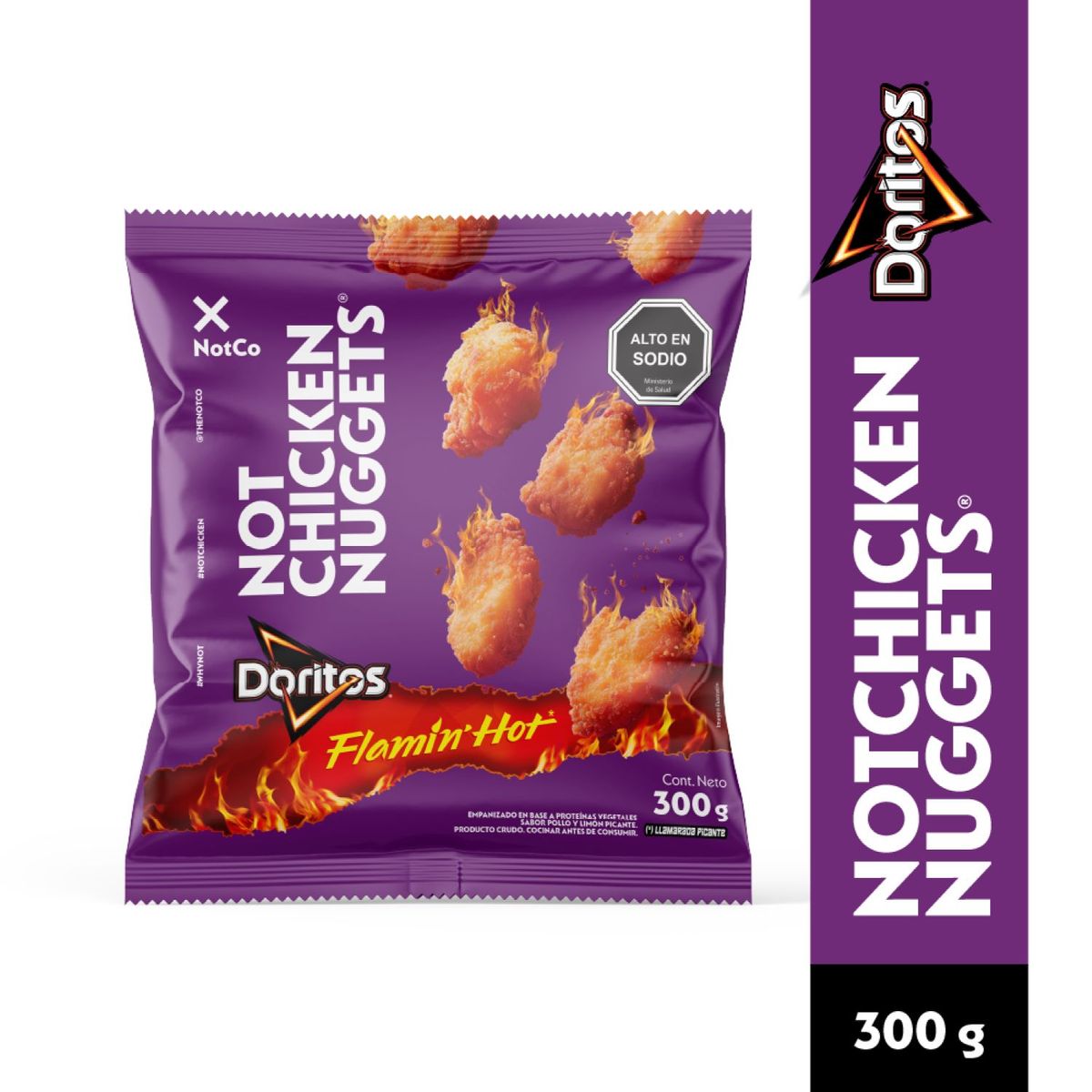 NOT CHICKEN - Nuggets Vegetal NotChicken Flamin Hot Congelados 300g