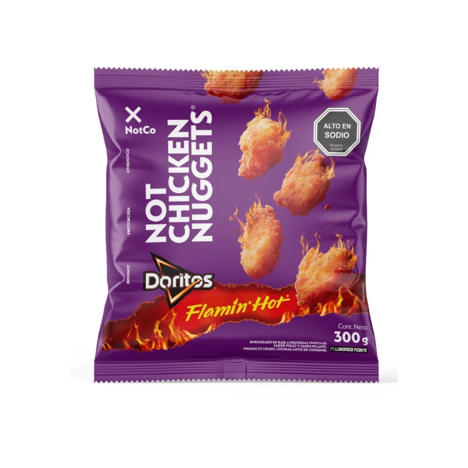 Nuggets Vegetal NotChicken Flamin Hot Congelados 300g | Tottus Chile