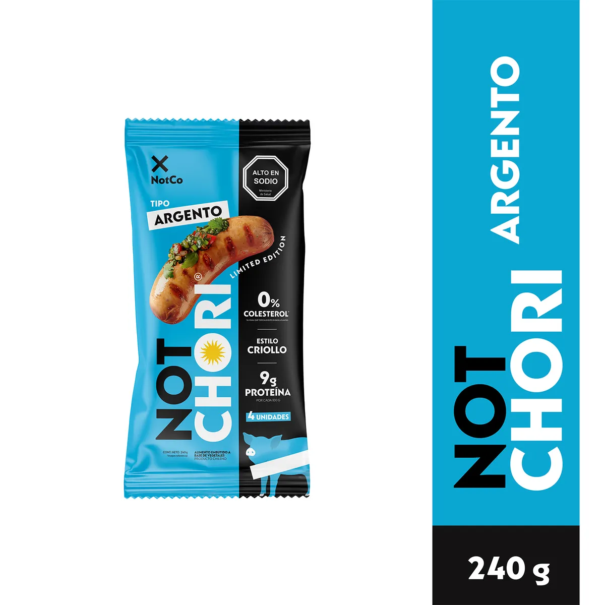NOTCHORI - Chorizo Vegetal NotChori Argento Congelado 240g