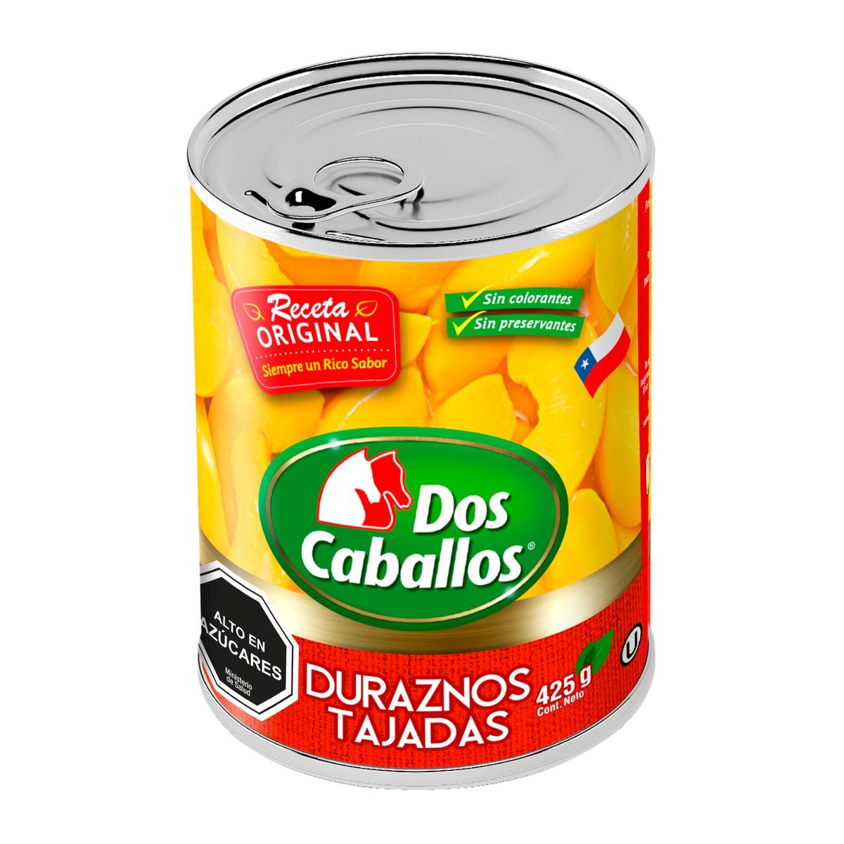 DOS CABALLOS - Duraznos en Tajadas Dos Caballos 425 g