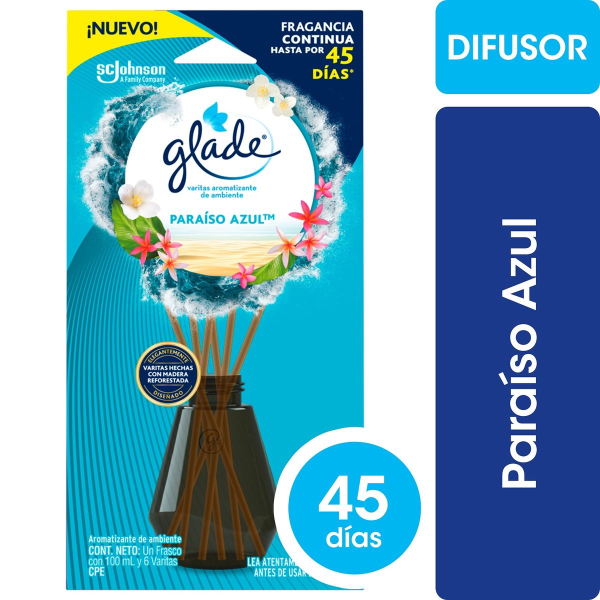 GLADE - Varitas Aromatizantes Glade Paraíso Azul 100 ml