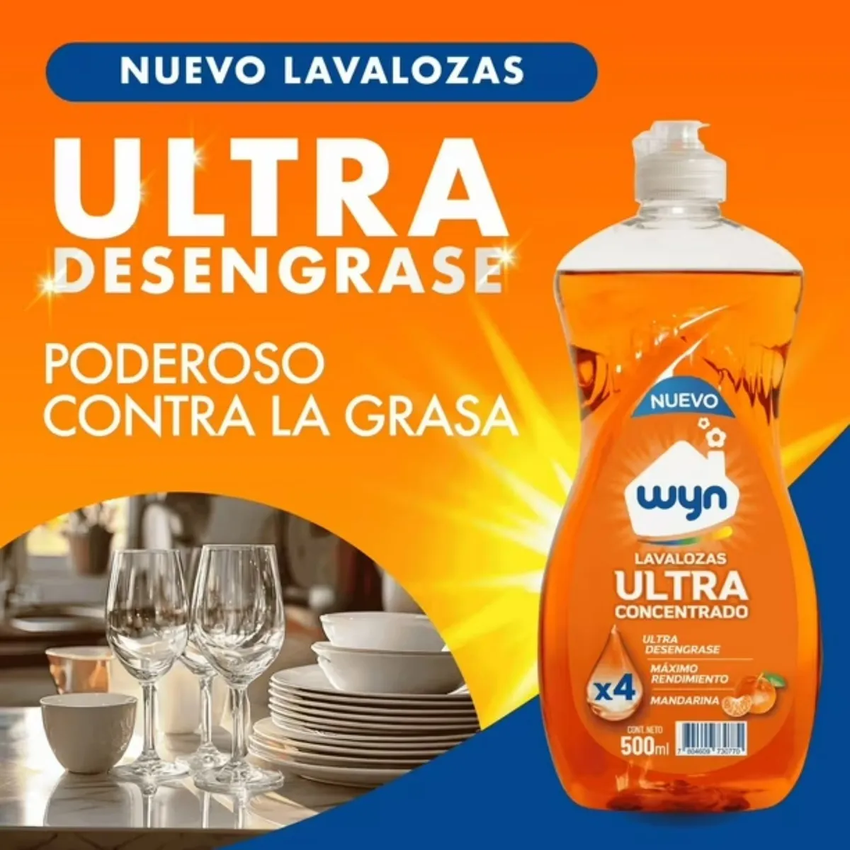 WYN - Lavalozas Ultra Concentrado Aroma Mandarina Wyn 500 ml