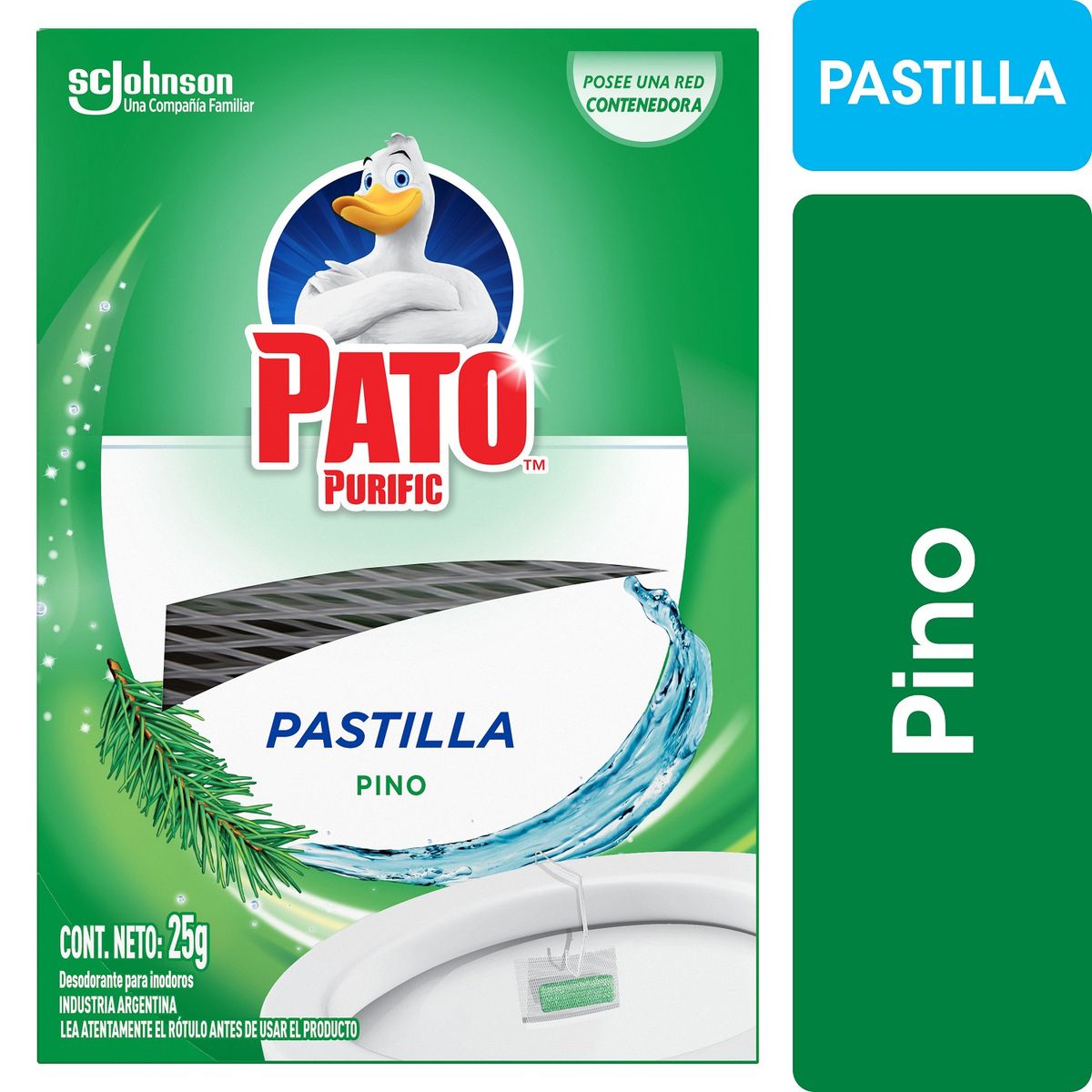 PATO PURIFIC - Pastilla para Inodoro Pato Purific Pino 25 g