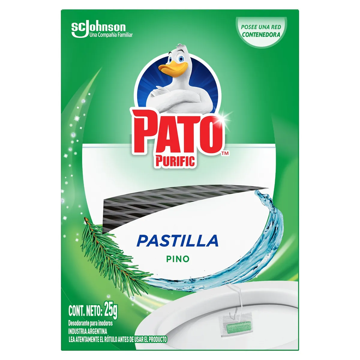 PATO PURIFIC - Pastilla para Inodoro Pato Purific Pino 25 g