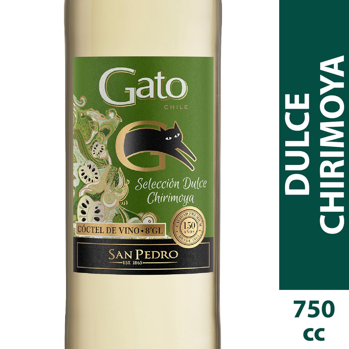GATO - Cóctel de Vino Gato Dulce Chirimoya 8° 750 ml