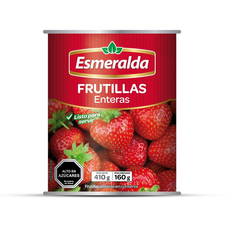 ESMERALDA - Frutillas Enteras en Conserva Esmeralda 410 g