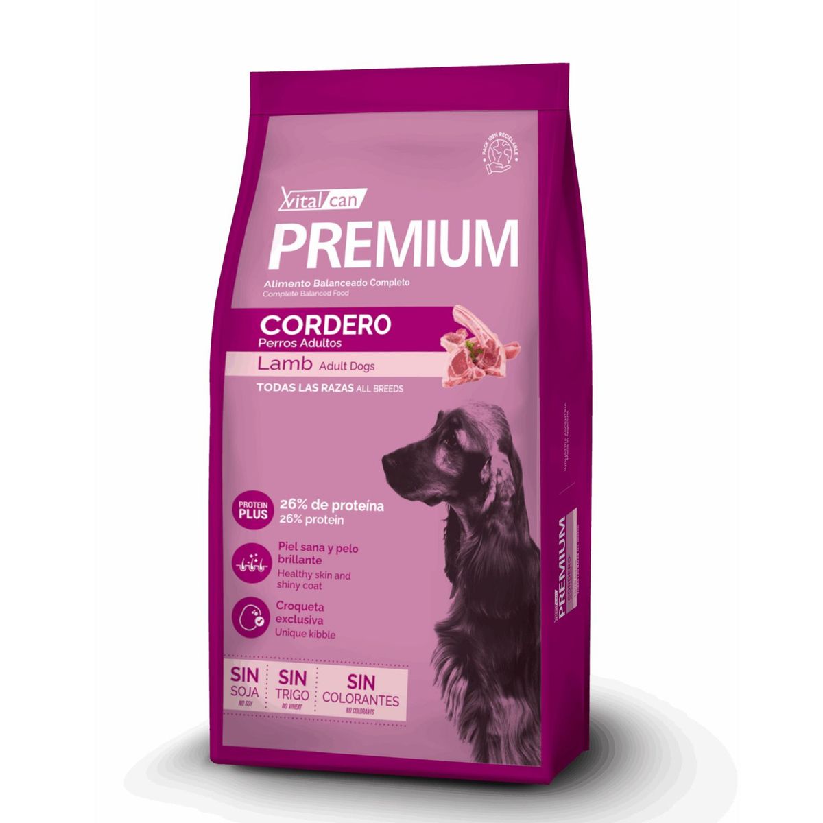 VITALCAN - Alimento para Perros Premium Adulto Sabor Cordero Vitalcan 7.5 Kg