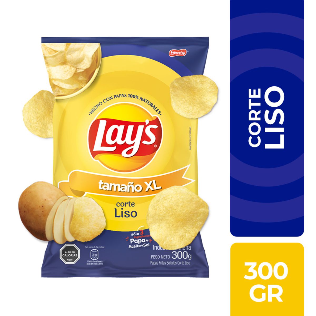 LAYS - Papas Fritas Corte Liso Lays 300 gr