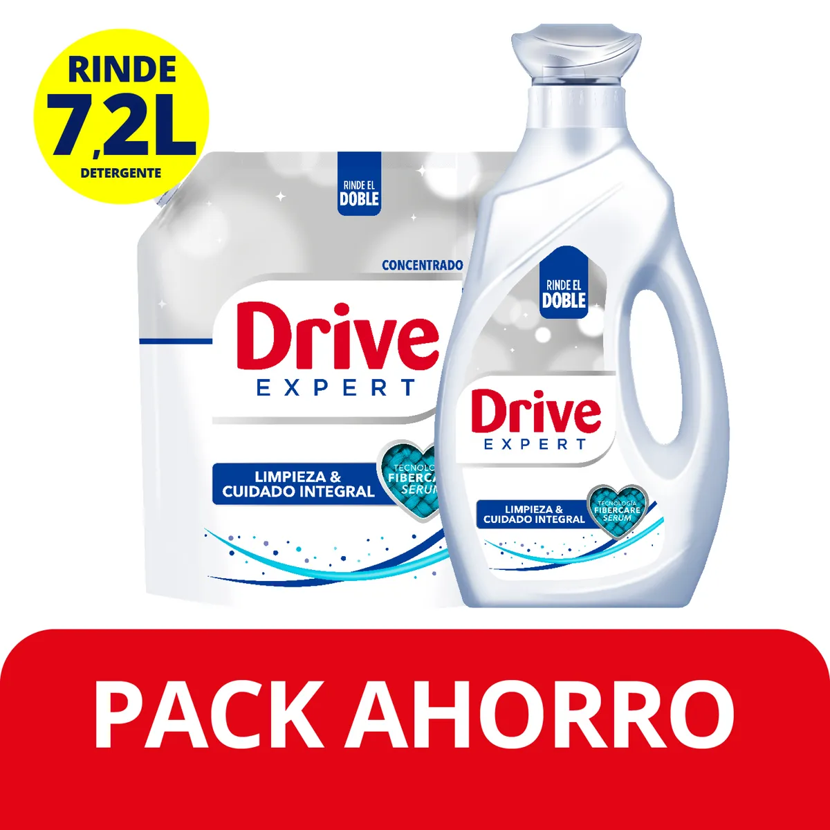 DRIVE - Pack Detergente Líquido Expert Botella 1.8 lt + Doypack Drive 1.8 lt