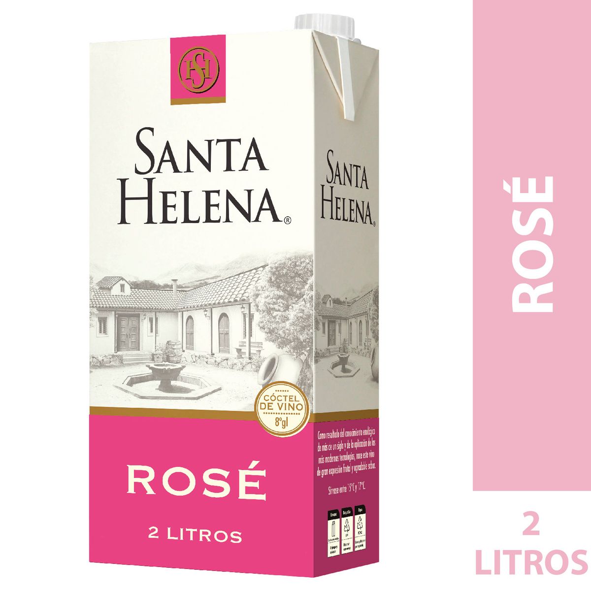 SANTA HELENA - Cóctel de Vino Rose Santa Helena 8° 2 L