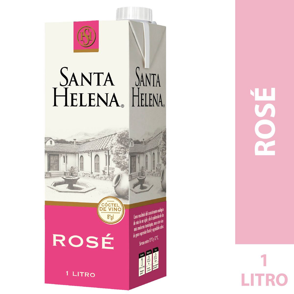 SANTA HELENA - Cóctel de Vino Rose Santa Helena 8° 1 L
