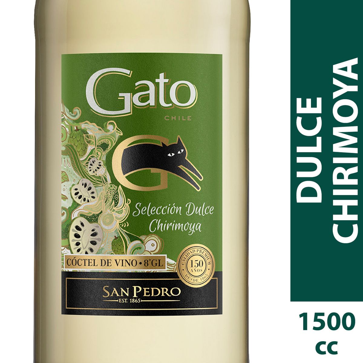GATO - Cóctel de Vino Gato Dulce Chirimoya 8° 1.5 L