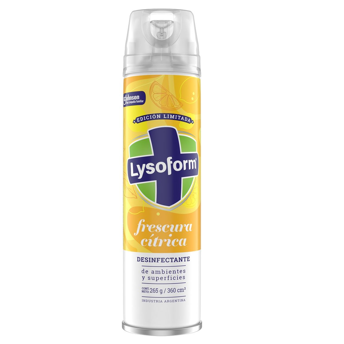 LYSOFORM - Desinfectante Aerosol de Ambientes Lysoform Ed. Lmta Frescura Cítrica 360 ml