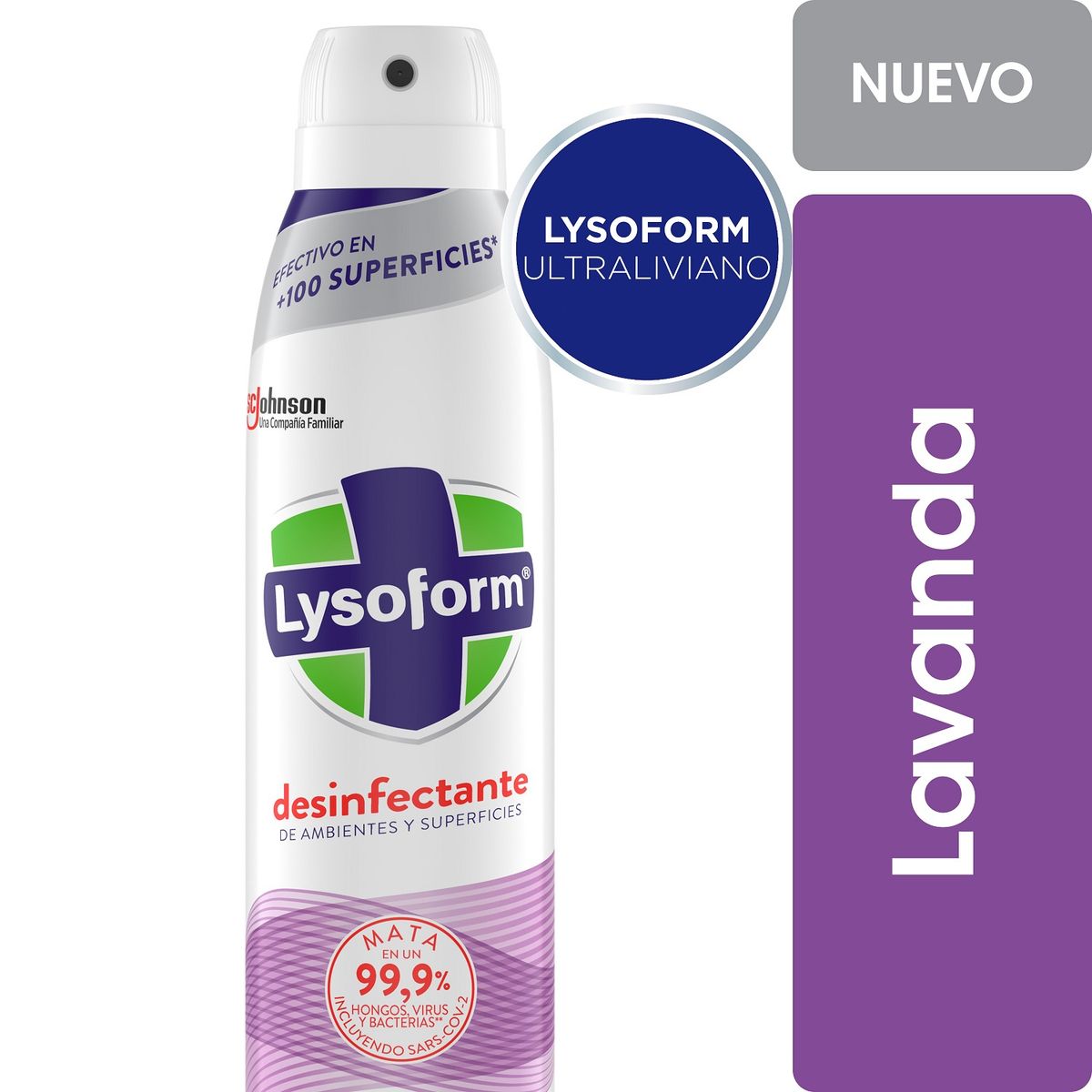 LYSOFORM - Desinfectante Aerosol de Ambientes Lysoform Lavanda Aerosol 315 ml
