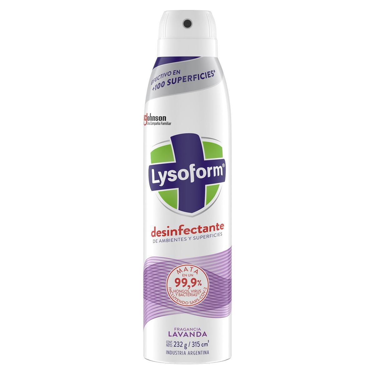 LYSOFORM - Desinfectante Aerosol de Ambientes Lysoform Lavanda Aerosol 315 ml