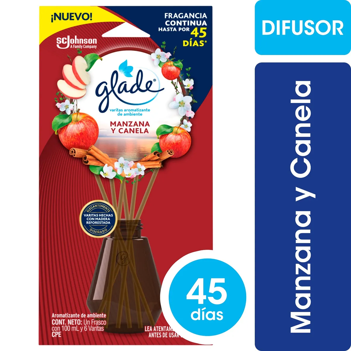 GLADE - Varitas Aromatizantes Glade Manzana Canela 100 ml