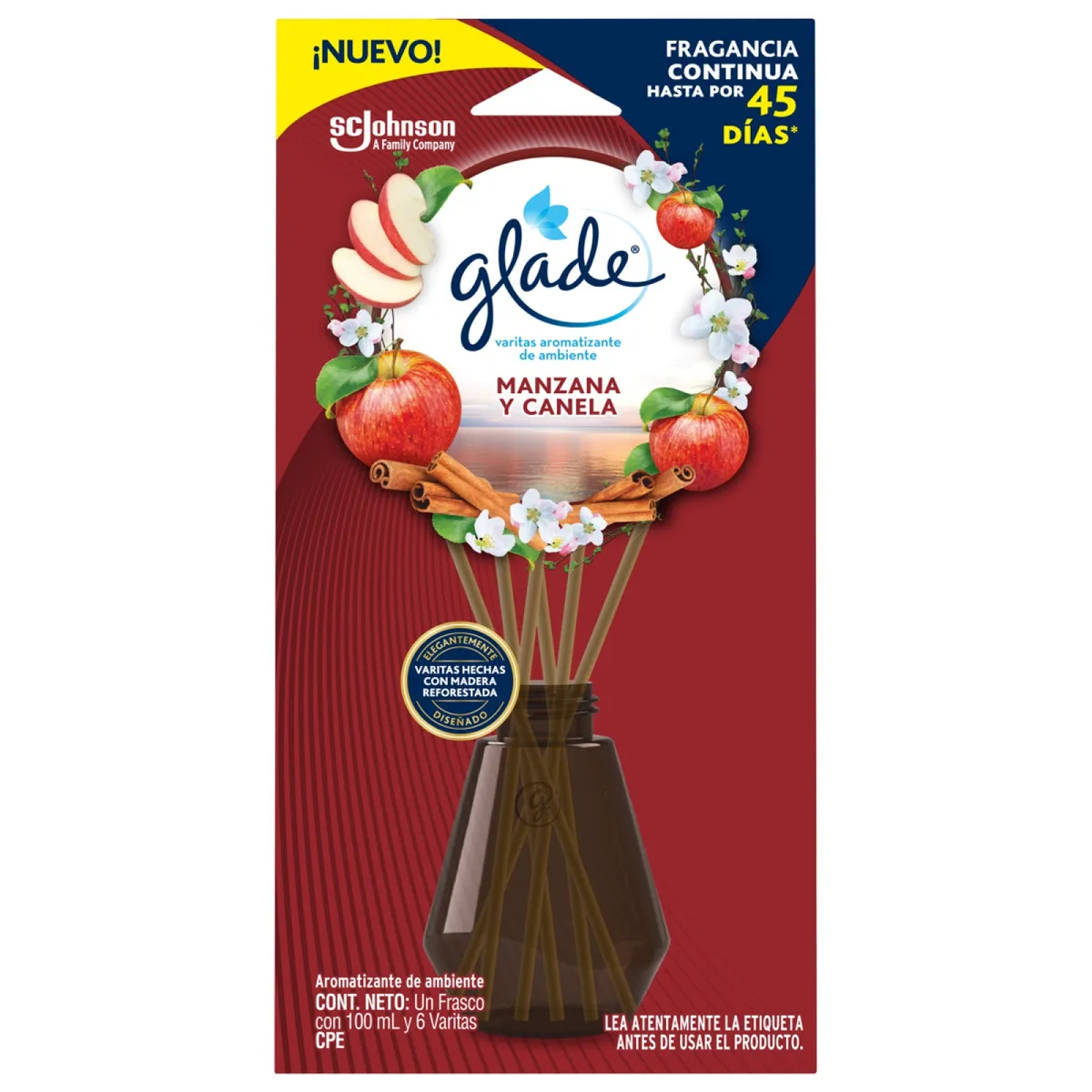 GLADE - Varitas Aromatizantes Glade Manzana Canela 100 ml