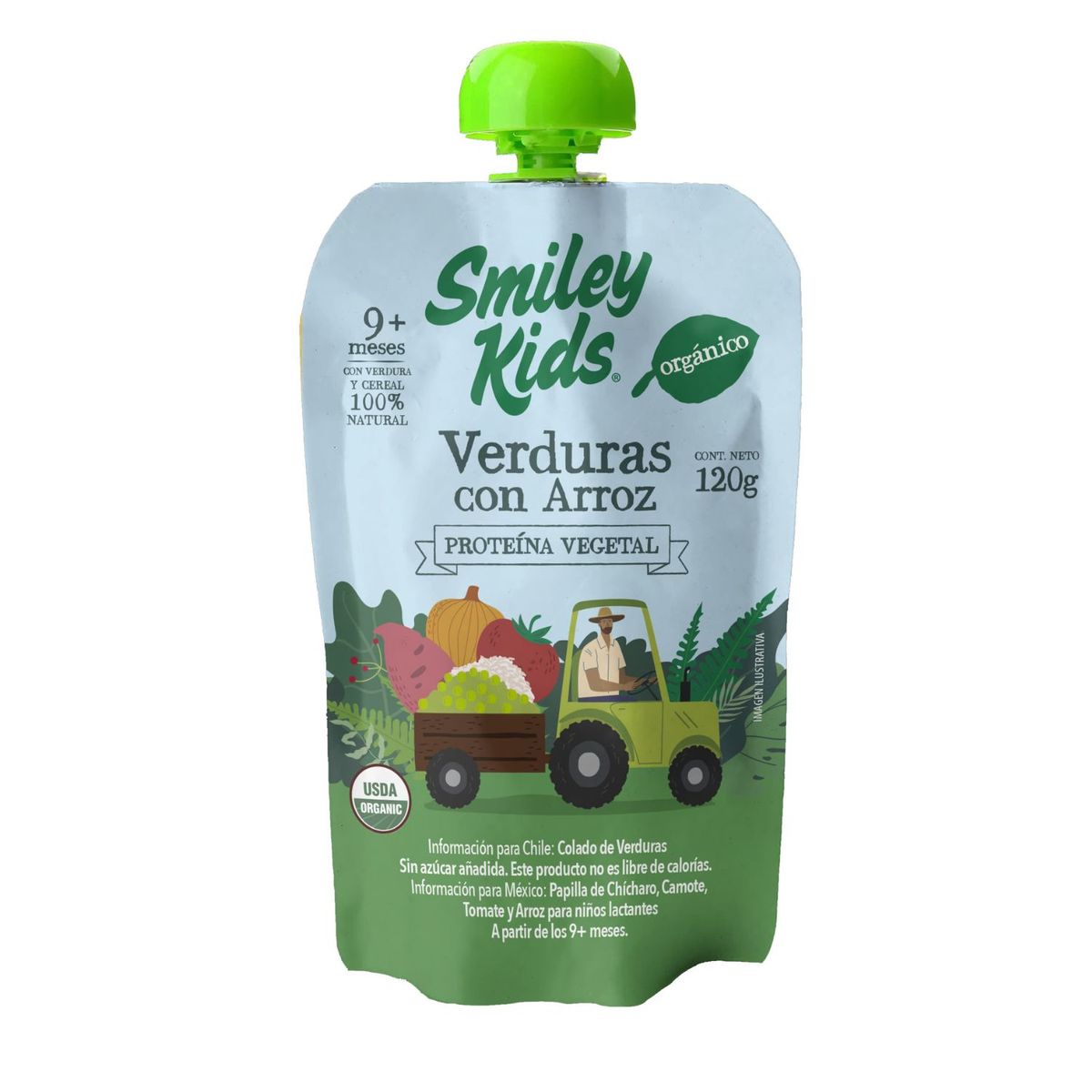 SMILEY KIDS - Alimento Orgánico Smiley Kids Verduras con Arroz 120 gr