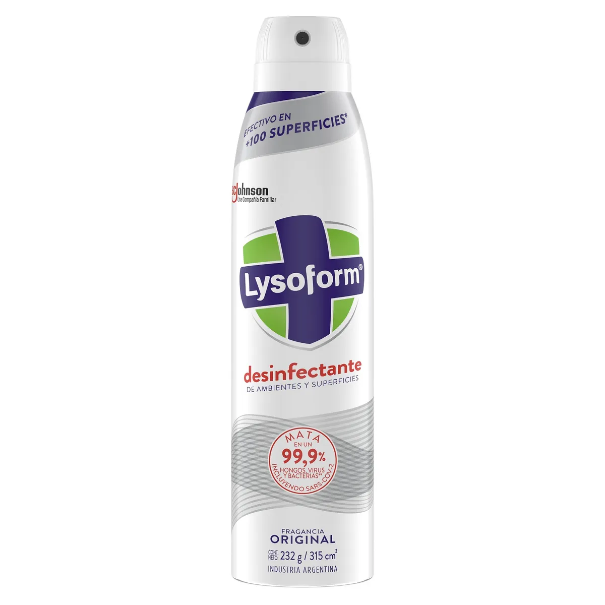LYSOFORM - Desinfectante Aerosol de Ambientes Lysoform Original 315 ml