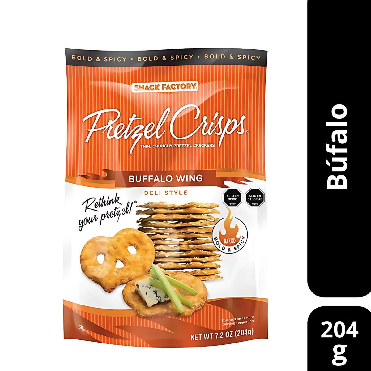 SNACK FACTORY - Pretzel Crips Búfalo Wing Snack Factory 204 g