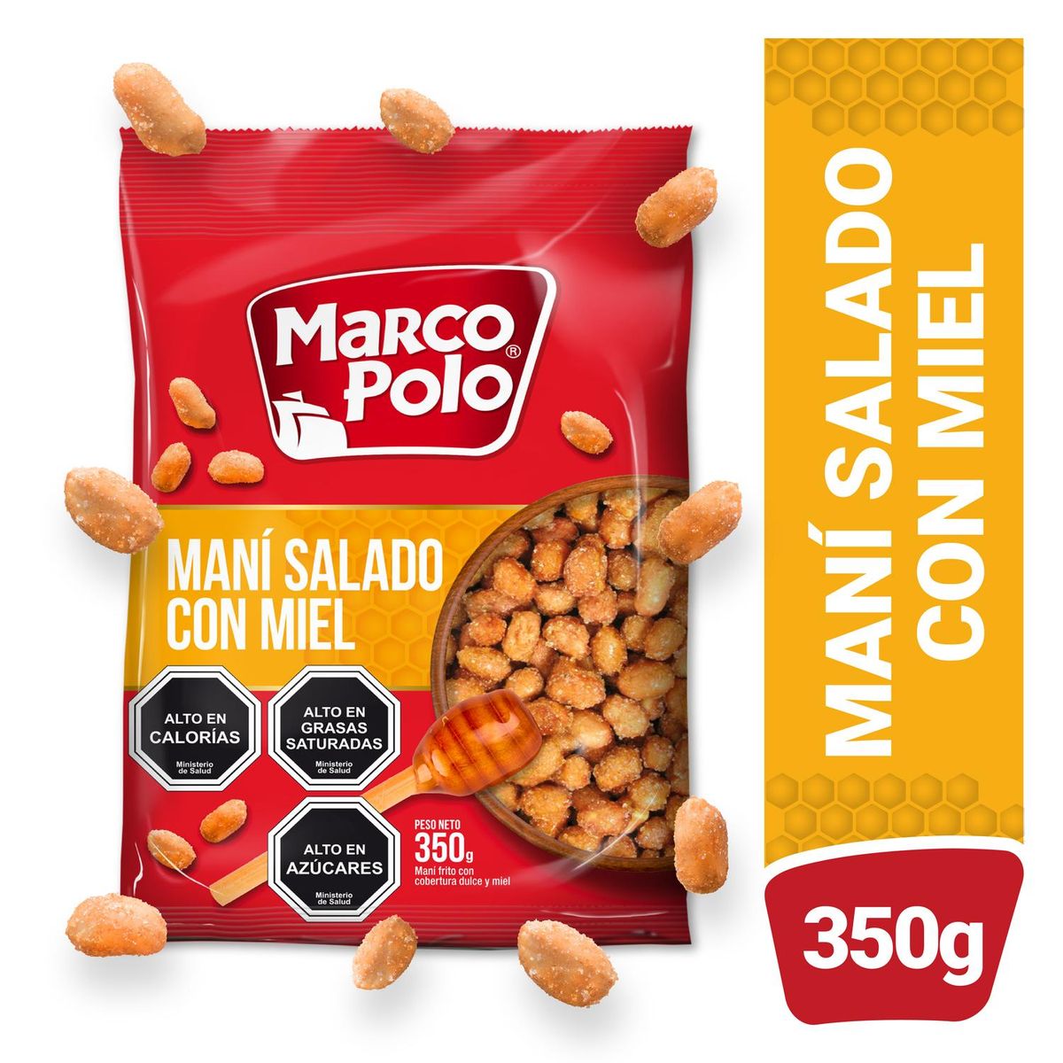 MARCO POLO - Maní con Miel Salado Marco Polo 350 gr