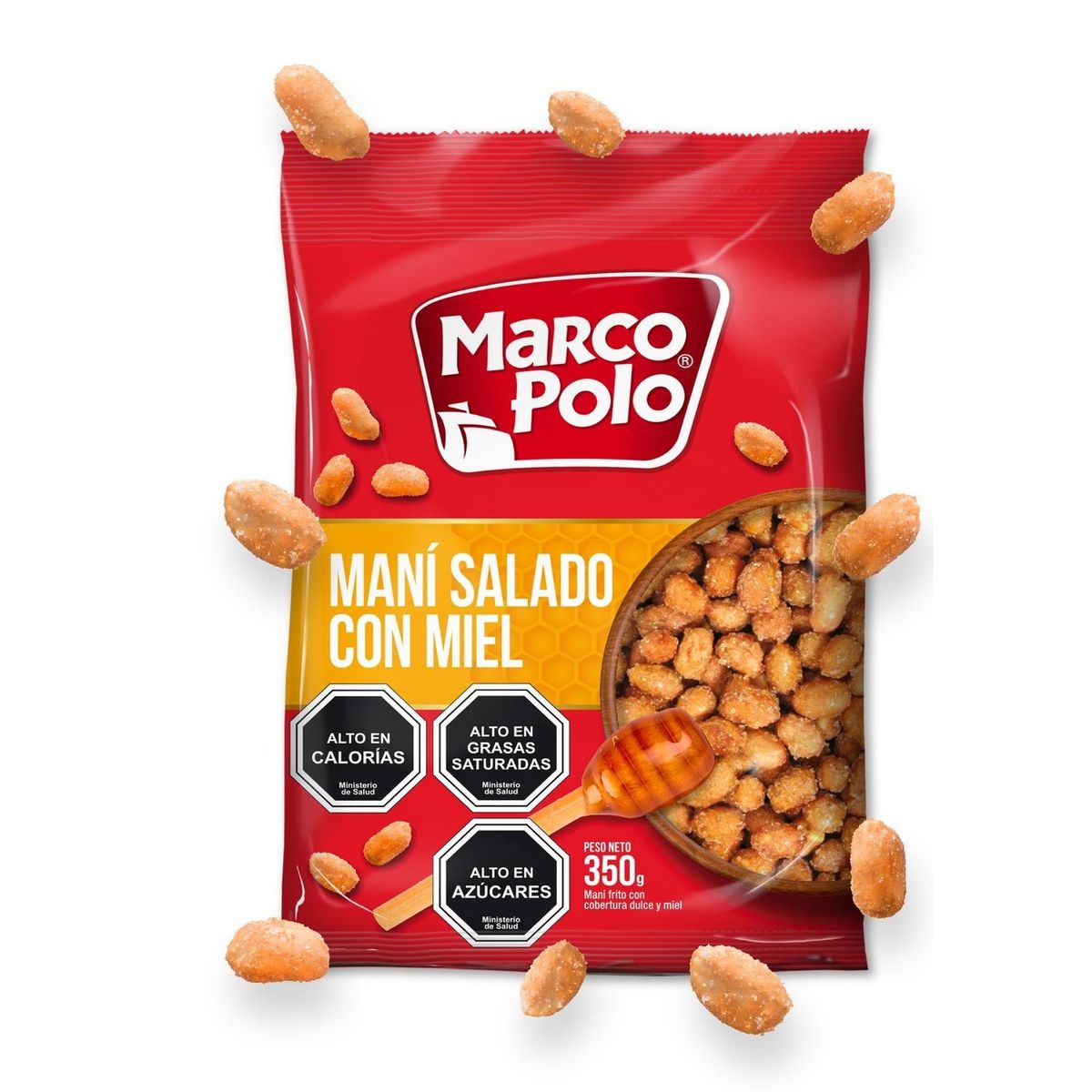 MARCO POLO - Maní con Miel Salado Marco Polo 350 gr
