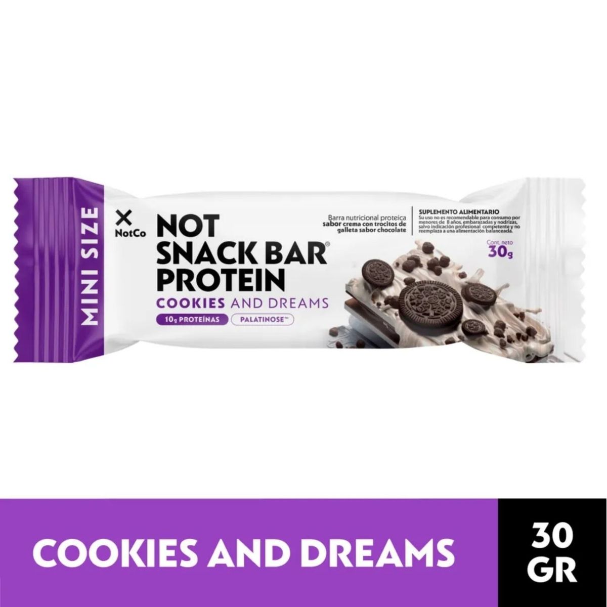 NOTSNACK BAR - Barra de Proteina Notsnack Bar Cookies and Dreams 30 g