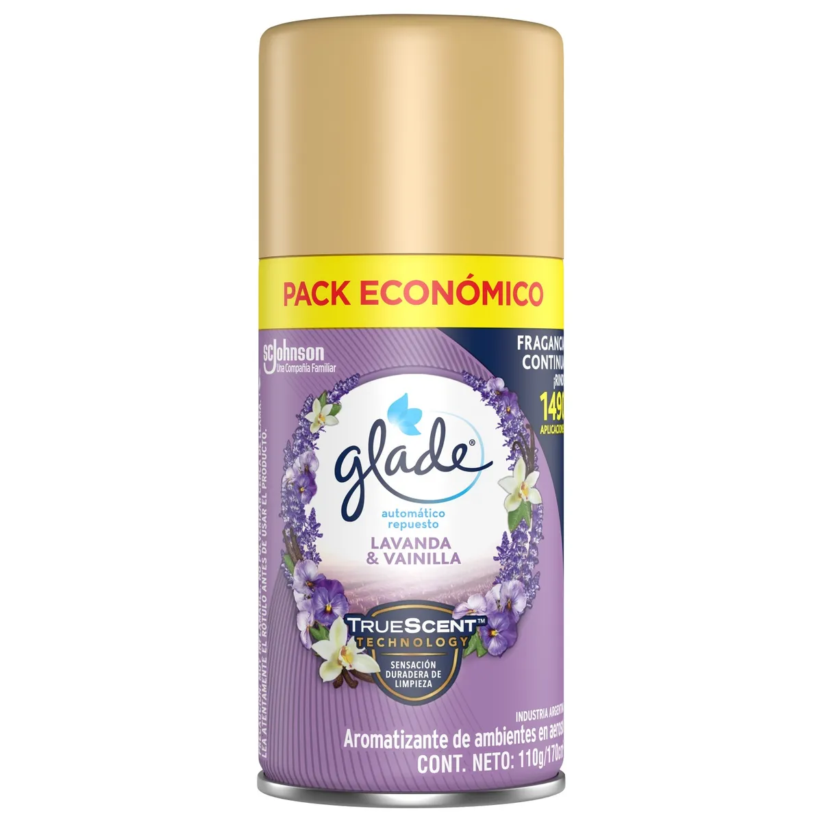 GLADE - Repuesto Desodorante Ambiental Glade Automático Lavanda y Vainilla 170 ml
