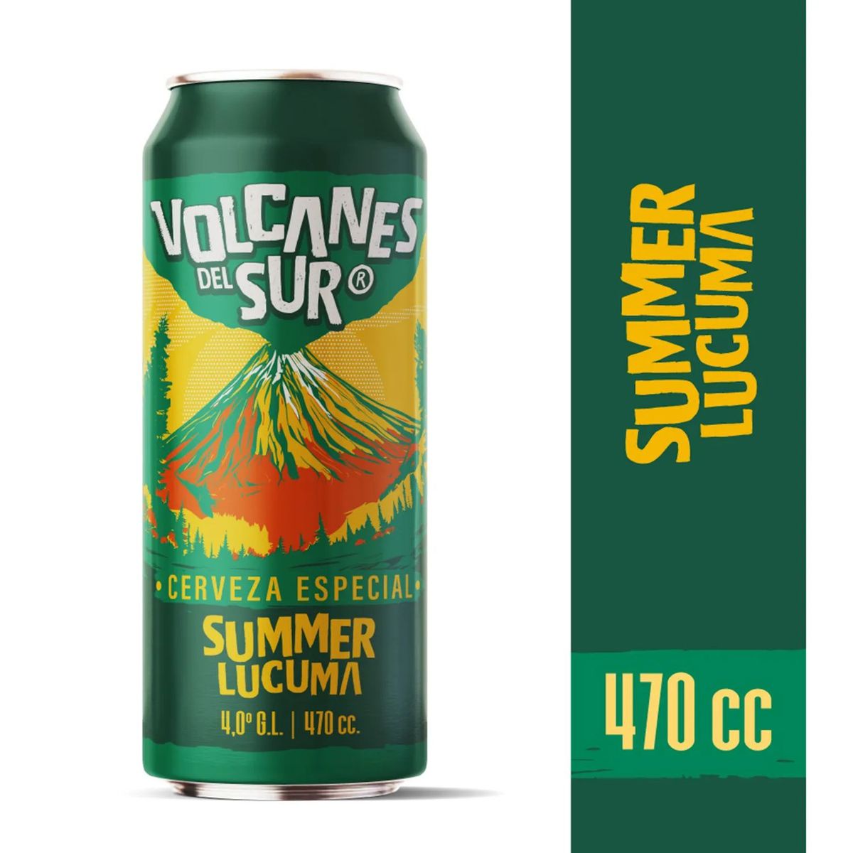 VOLCANES DEL SUR - Cerveza Summer Lucuma Volcanes del Sur Lata 4° 470 ml