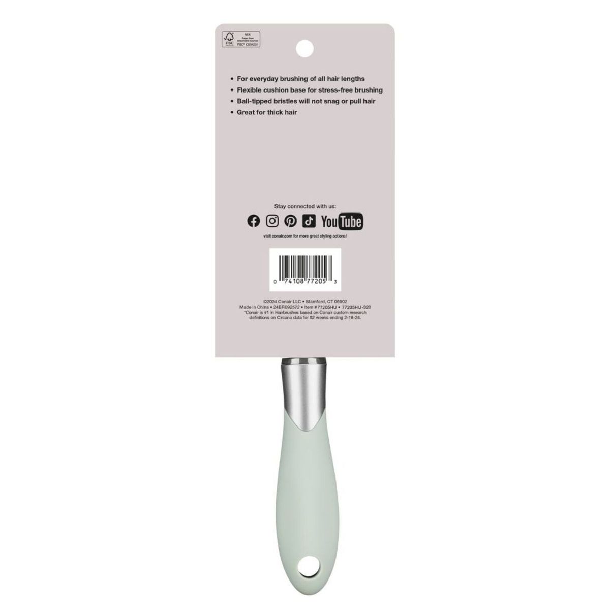 CONAIR - Cepillo de Pelo Conair Velvet Touch Paleta