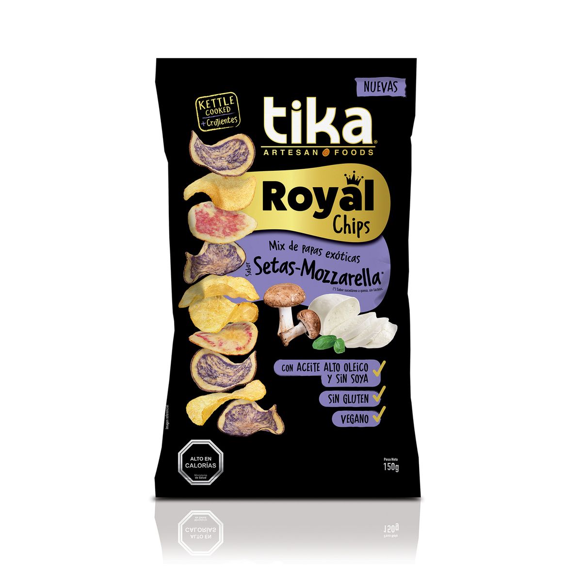 TIKA - Papas Fritas Chips Tika Royal Setas Mozzarella 150 gr
