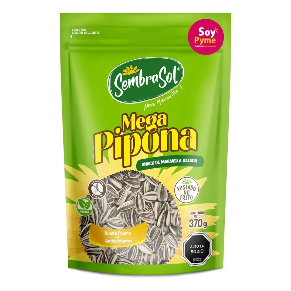 SEMBRASOL - Snack Mega Pipona Saladas Sembrasol 370 g