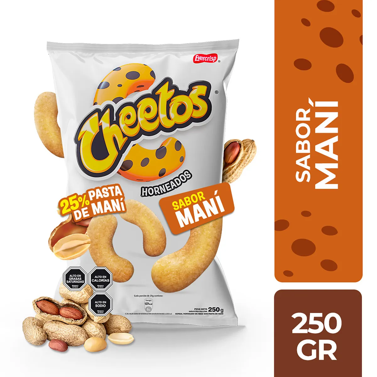 EVERCRISP - Snack Cheetos Maní 250 gr