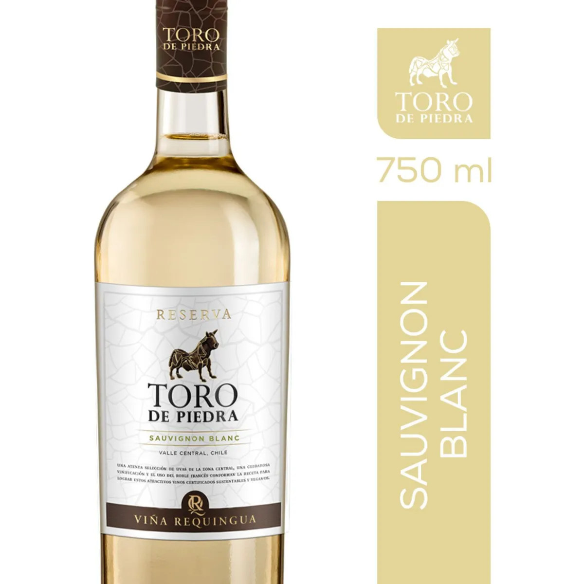 TORO DE PIEDRA - Vino Blanco Sauvignon Blanc Reserva Toro de Piedra 13° 750 ml